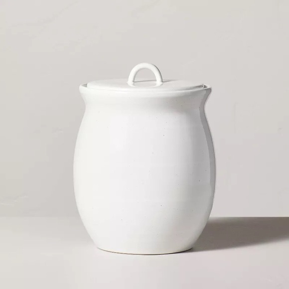 147oz Flared Brim Stoneware Canister Vintage Cream - Hearth & Hand Magnolia - Picture 1 of 5